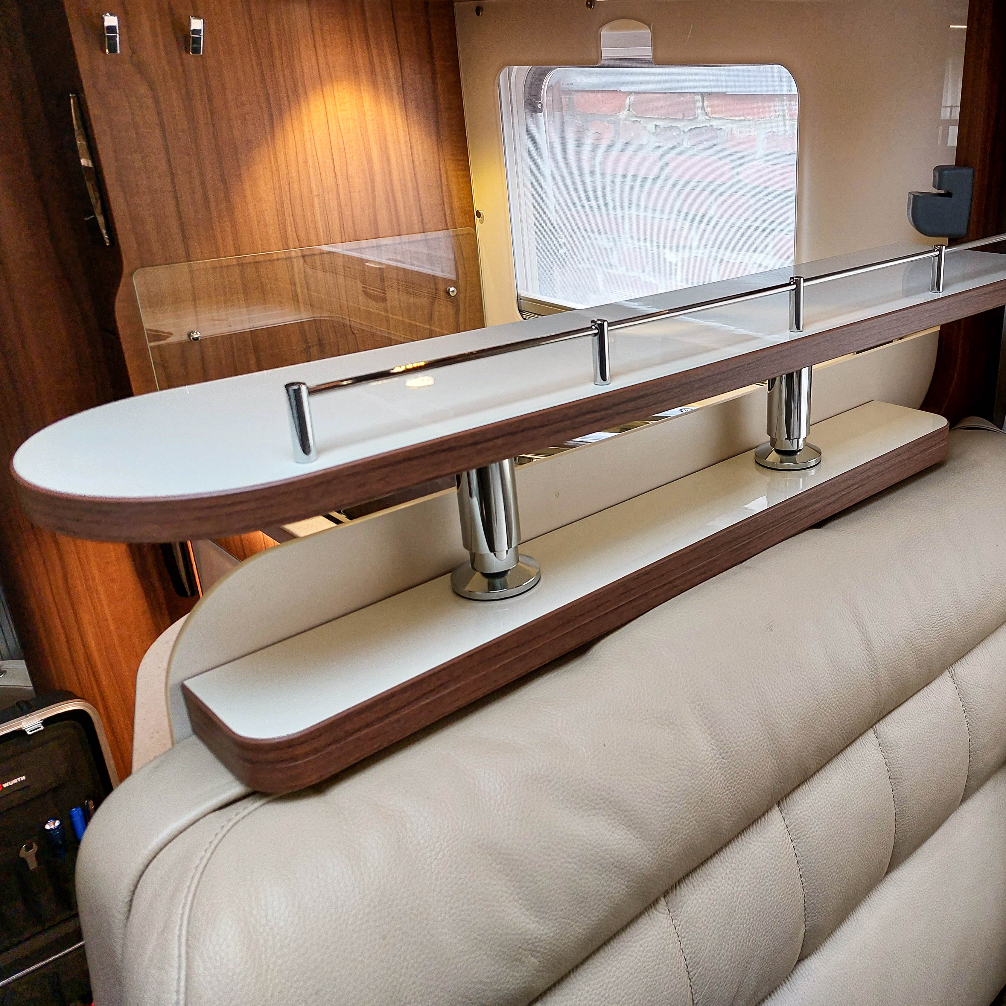 Tablette de rangement en 2 parties pour les modèles Hymer SL et GL