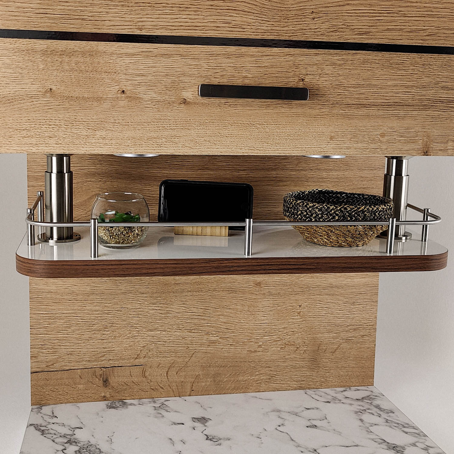 #couleur_blanc brillant avec chant Madison Walnut