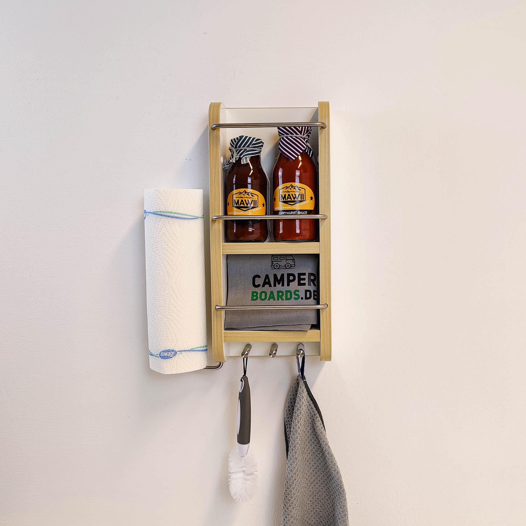 #couleur_blanc brillant avec chant en érable clair