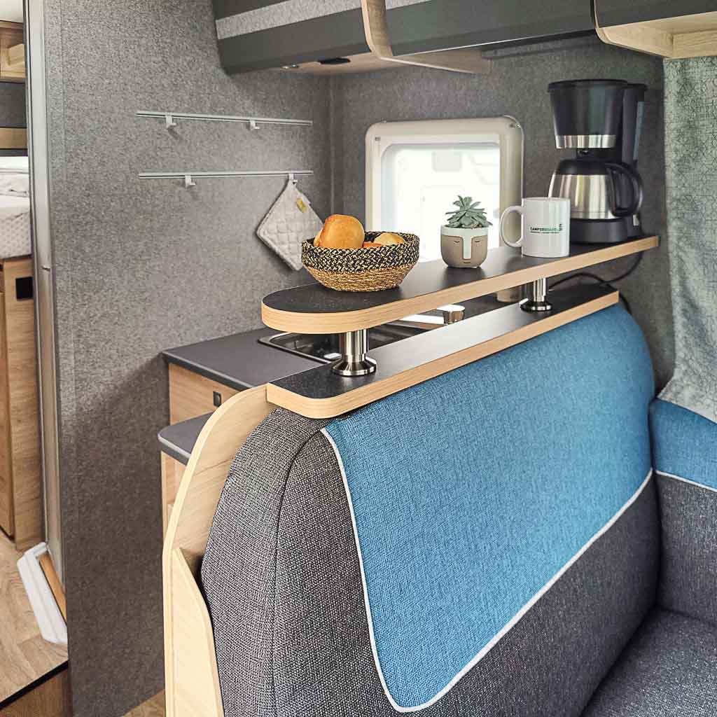 Tablette de rangement pour Dethleffs Just Go à partir de l'année modèle 2024 sur base Ford