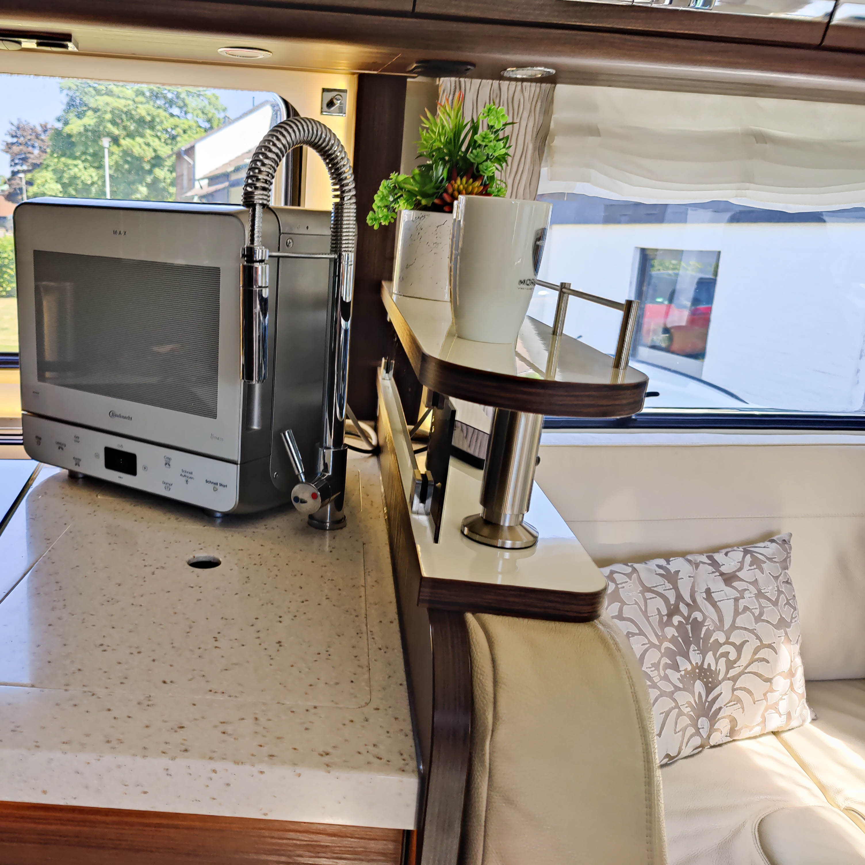 Tablette en 2 parties pour Morelo avec vitre jusqu'à l'année modèle 2022