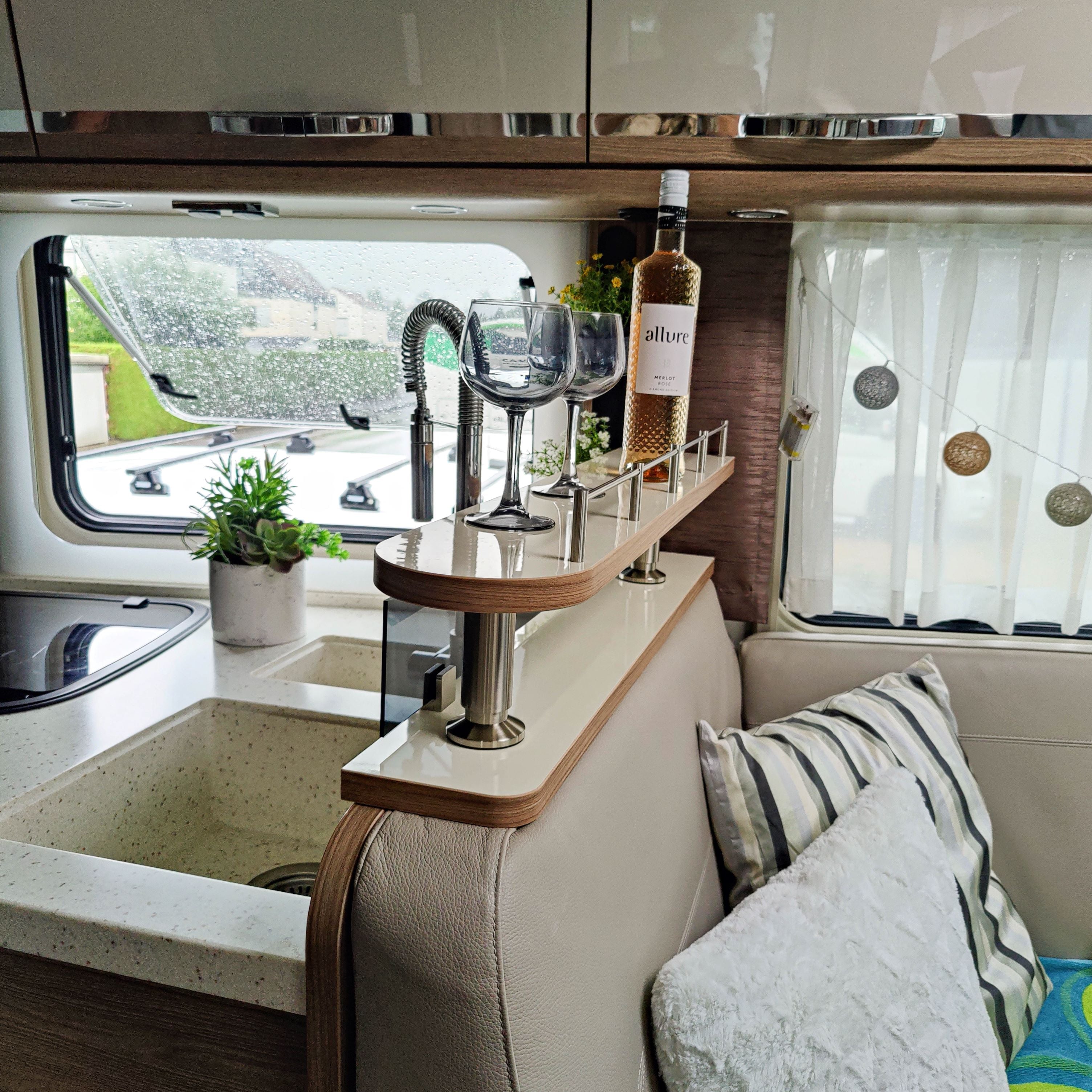 Tablette en 2 parties pour Morelo avec vitre jusqu'à l'année modèle 2022