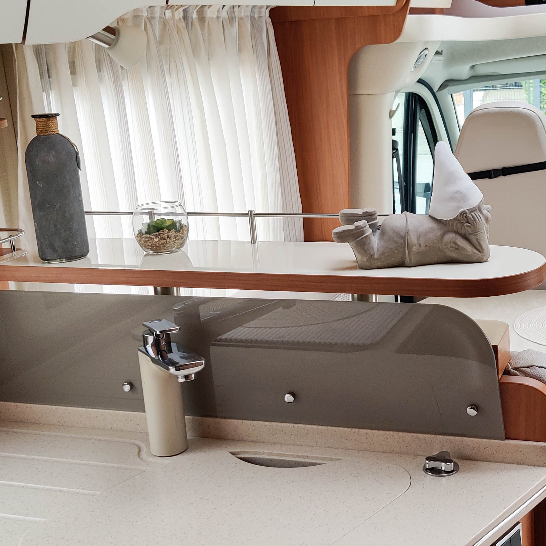 Tablette de rangement en 2 parties pour les modèles Hymer SL et GL