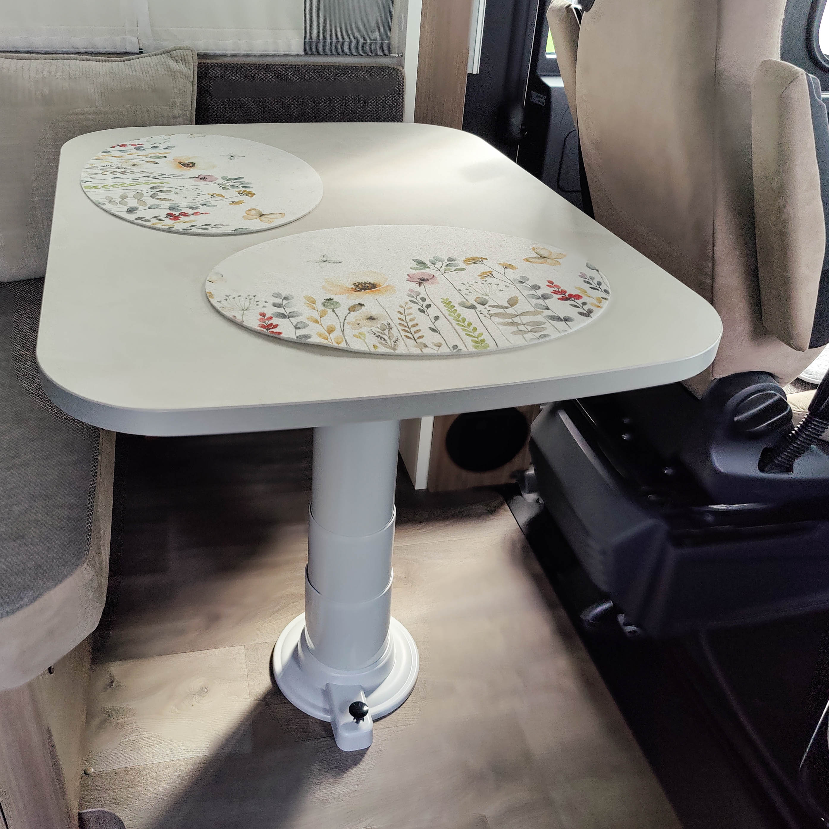 Piètement de table Nuova Mapa avec colonne réglable en hauteur pour plateaux de table classiques
